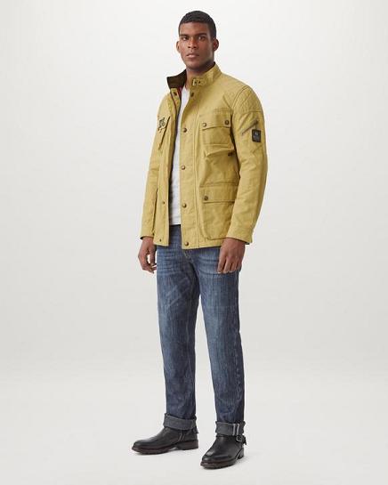 Veste Cirée Belstaff Homme Long Way Up Kaki Coton Soldes KX5124369